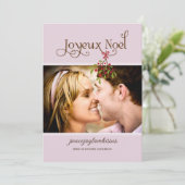 ミストルタの木の下での初めてのクリスマス ホリデー写真 シーズンカード (スタンド正面)