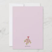 ミストルタの木の下での初めてのクリスマス ホリデー写真 シーズンカード (裏面)