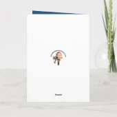 ミストルタネを飾ったクリスマスねこ シーズンカード (裏面)