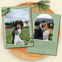 ミストルテオのクリスマスカード 2枚の写真で作るマリー&マリードの冬の結婚式 シーズンカード