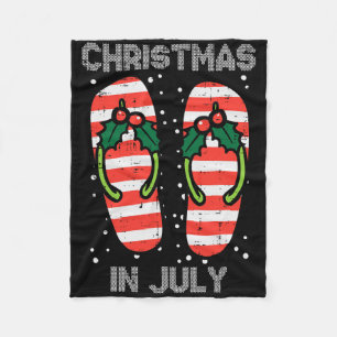 ミストルテオ フリップフロップ 7月のクリスマス 夏のXmas フリースブランケット