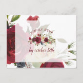 ミストルトゥーマナー冬の結婚式の食事選択への返信 ポストカード (正面)