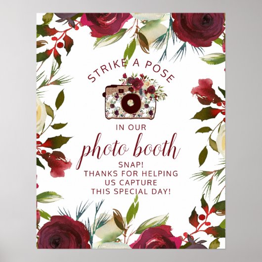 ミストルトゥーマナー ウィンター フォトブース ウェディング サイン (正面)