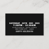 ミストルトードのクリスマスパーティー招待チケット エンクロージャーカード (裏面)