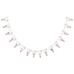 ミストルトーマナー ウィンター シック ラブ イズ スウィート ウェディング バンティングフラッグ