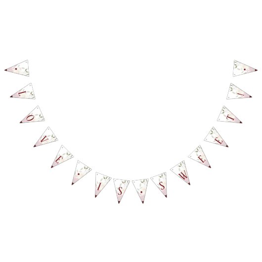 ミストルトーマナー ウィンター シック ラブ イズ スウィート ウェディング バンティングフラッグ (全)