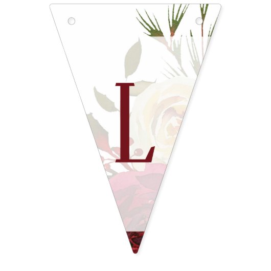 ミストルトーマナー ウィンター シック ラブ イズ スウィート ウェディング バンティングフラッグ (第2の旗)