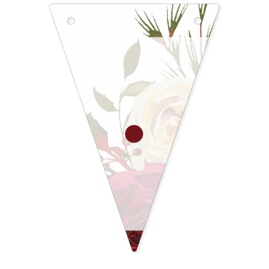 ミストルトーマナー ウィンター シック ラブ イズ スウィート ウェディング バンティングフラッグ (第1の旗)