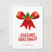 ミストルートのリボン シーズンズ グリーティング カード (正面)