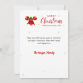 ミストルートのリボン シーズンズ グリーティング カード (裏面)