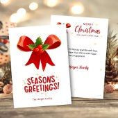 ミストルートのリボン シーズンズ グリーティング カード