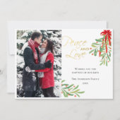 ミストルート ピース アンド ラブ | ホリデー フォト カード (正面)