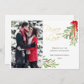 ミストルート ピース アンド ラブ | ホリデー フォト カード (正面/裏面)