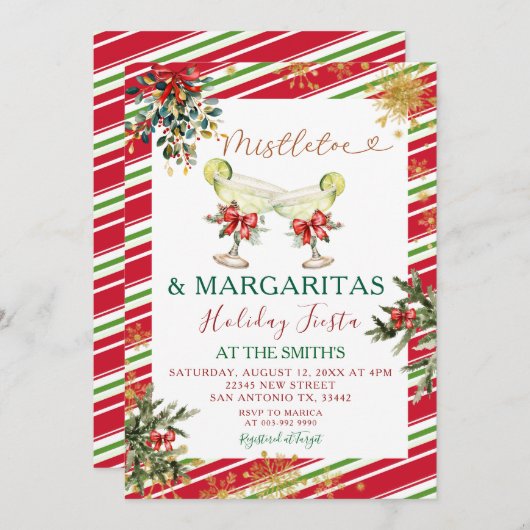 ミストレエレガントトーマルガリタスホリデーフィエスタパーティー 招待状 (正面/裏面)