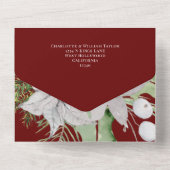 ミストレエレガントートクリスマスカード オールインワン招待状 (裏面)