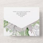 ミストレエレガントートクリスマスカード オールインワン招待状 (裏面)