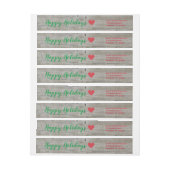 ミストレカラフルトーホリデー住所 シール ラップアラウンドラベル (シート)