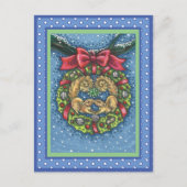 ミストレキスをするートの下のかわいいリス、ナットリース ポストカード (正面)