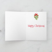 ミストレキスをするートクリスマスカードの下のキリン カード (内部)