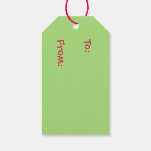 ミストレキスをするートクリスマスギフトタグの下のカエル ギフトタグ (裏面)