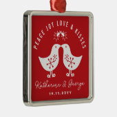 ミストレキスをするートーズChicks Mr. & Mrs. 1stクリスマス メタルオーナメント (右)