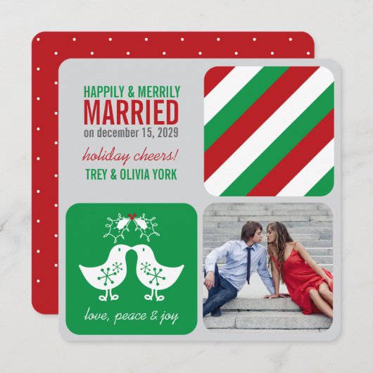 ミストレキスをするートーズMr.And Mrs. Photo結婚. シーズンカード (正面/裏面)