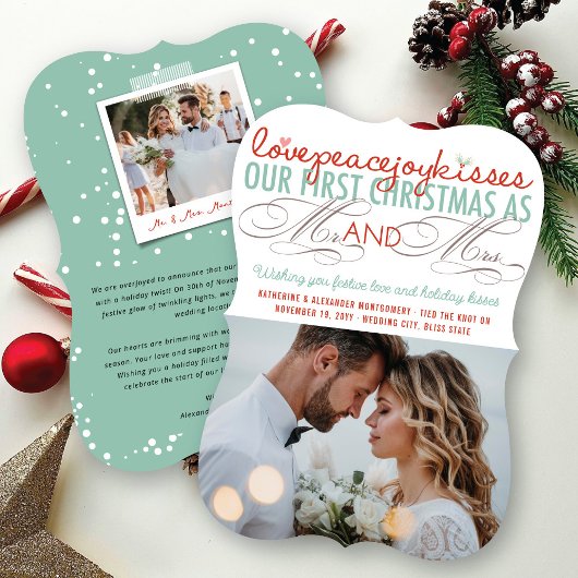 ミストレトゥーズ初めてのクリスマスズ結婚写真 シーズンカード