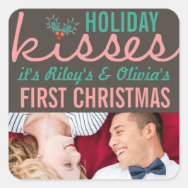 ミストレトゥーズ初めてのクリスマスズ結婚写真 スクエアシール