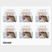 ミストレトゥーズ初めてのクリスマスズ結婚写真 スクエアシール (シート)