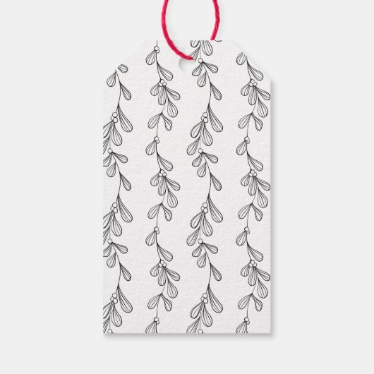 ミストレトーウィーククラフト紙メリークリスマス ギフトタグ (裏面)