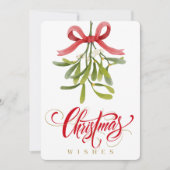 ミストレトークリスマスウィッシュタイポグラフィ水彩 シーズンカード (正面)