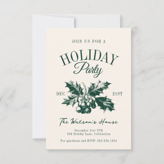 ミストレトークリスマスホリデーパーティーソーシャルクラブ 招待状 (正面)