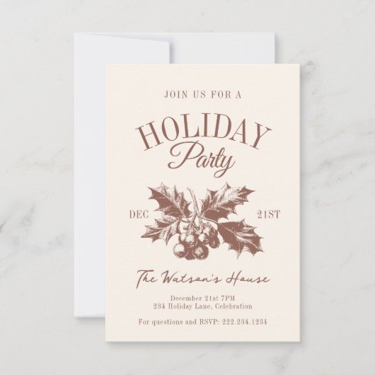 ミストレトークリスマスホリデーパーティーソーシャルクラブ 招待状 (正面)