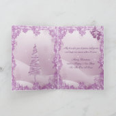 ミストレトーパープルクリスマスカードの下のキリン シーズンカード (内部)