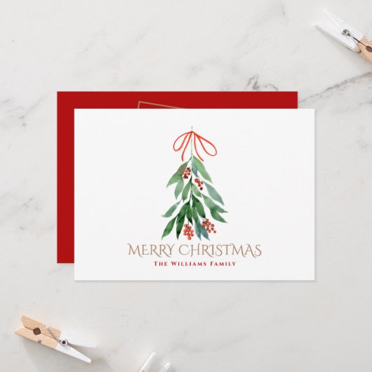 ミストレトーファミリー額写真クリスマス (正面/裏面インサイチュ)