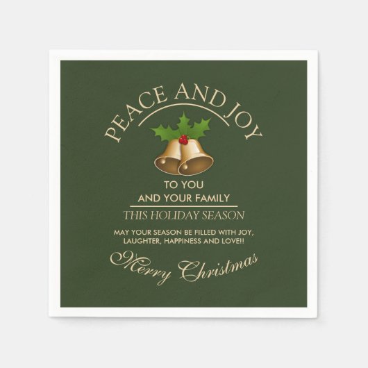 ミストレトーベルズクリスマス スタンダードカクテルナプキン (正面)