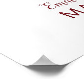 ミストレトーマナーラブザートトリートの結婚サイン ポスター (角)