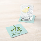 ミストレパーソナライズされたートクリスマスパーティー スクエアペーパーコースター (インサイチュ)