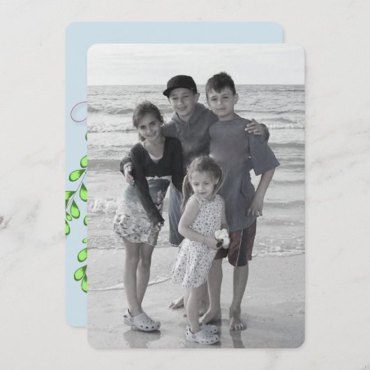 ミストレメリーートー両面ホリデー用フォトカード シーズンカード (正面/裏面)