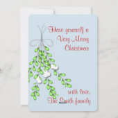 ミストレメリーートー両面ホリデー用フォトカード シーズンカード (裏面)