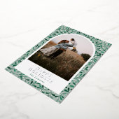 ミストレモダンートパターンアーチ写真銀 箔シーズンカード (回転した状態)