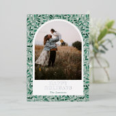 ミストレモダンートパターンアーチ写真銀 箔シーズンカード (立ち正面)