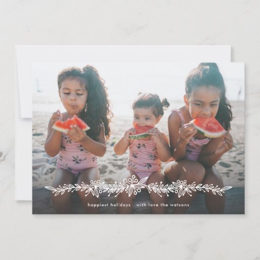 ミストレモダンートホリデーズクリスマスフォトカード シーズンカード (正面)