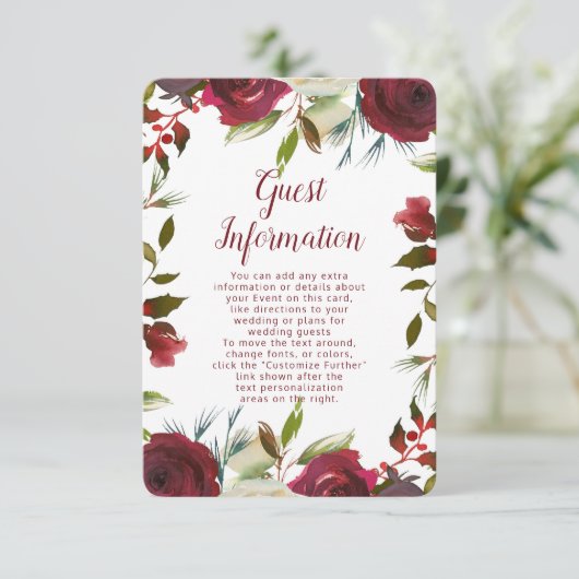 ミストレートマナーウィンター結婚フローラ情報 エンクロージャーカード (スタンド正面)