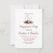 ミストレートマナー結婚ズリングや輪婚約パーティ 招待状 (正面)