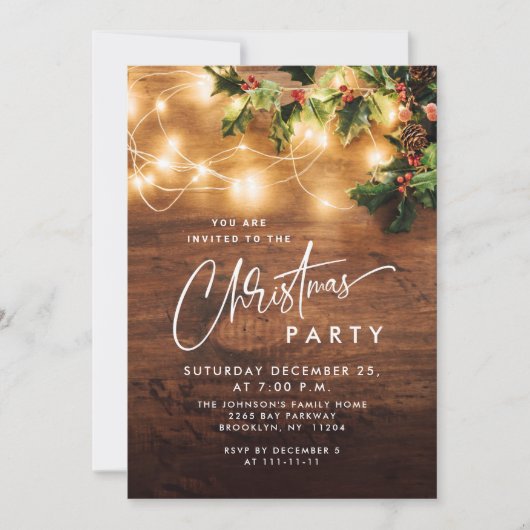 ミストレ素朴トークリスマスホリデーパーティー 招待状 (正面)