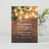 ミストレ素朴トーホリデークリスマスホリデーディナー 招待状 (スタンド正面)