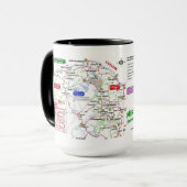 ミストーク郡の地図マグカップ マグカップ (正面左)