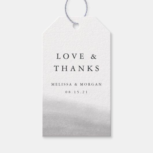 ミスト結婚の感謝 ギフトタグ (正面)