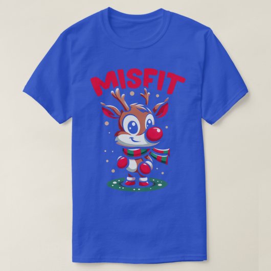 ミスフィットReindeer Rudolph the RedNosed Tシャツ (デザイン正面)